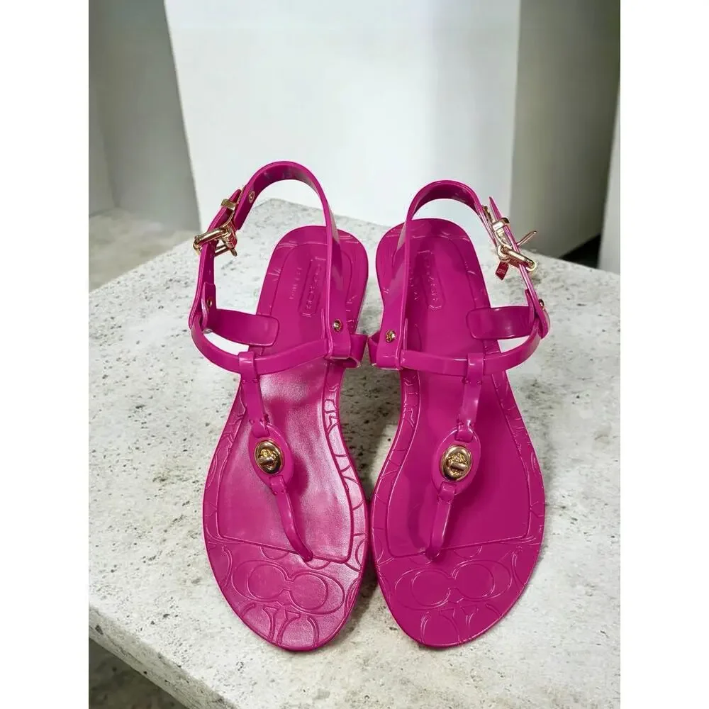 Coach A8875 Pier Jelly Thong Sandal Size 5B
